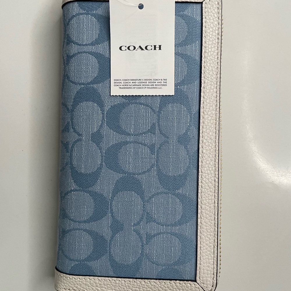 Coach Blue and White Wallet